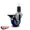 Service Caster 3.5'' Blue Poly Swivel 1-5/8'' Expanding Stem Caster with Brake SCC-EX20S3514-PPUB-BLUE-PLB-158 - alternate 2